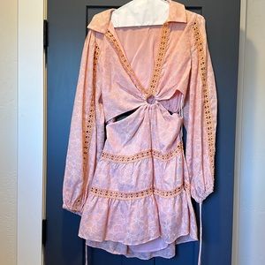 Tularosa Celina Mini Dress in Peach Whip